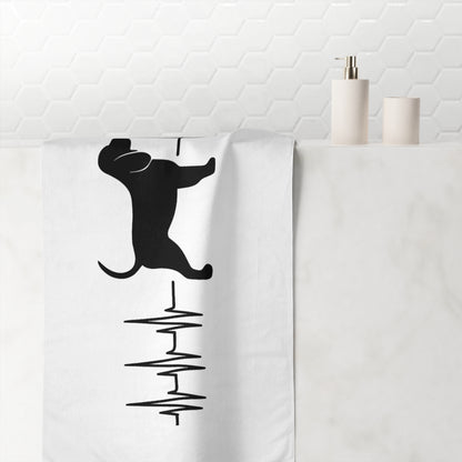 My Heart Beats For Bloodhounds Mink-Cotton  Beach Towel