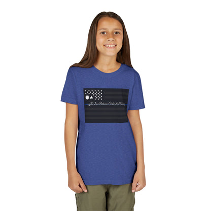 Thin Blue Line Youth Unisex Short Sleeve Crewneck Tee