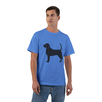 Bloodhound Silhouette Men's Short-Sleeve Crewneck Tee