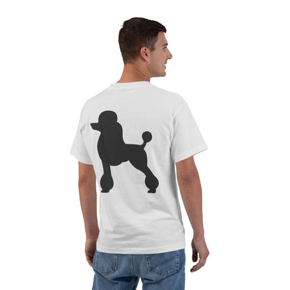 Poodle Silhouette Men's Short-Sleeve Crewneck Tee