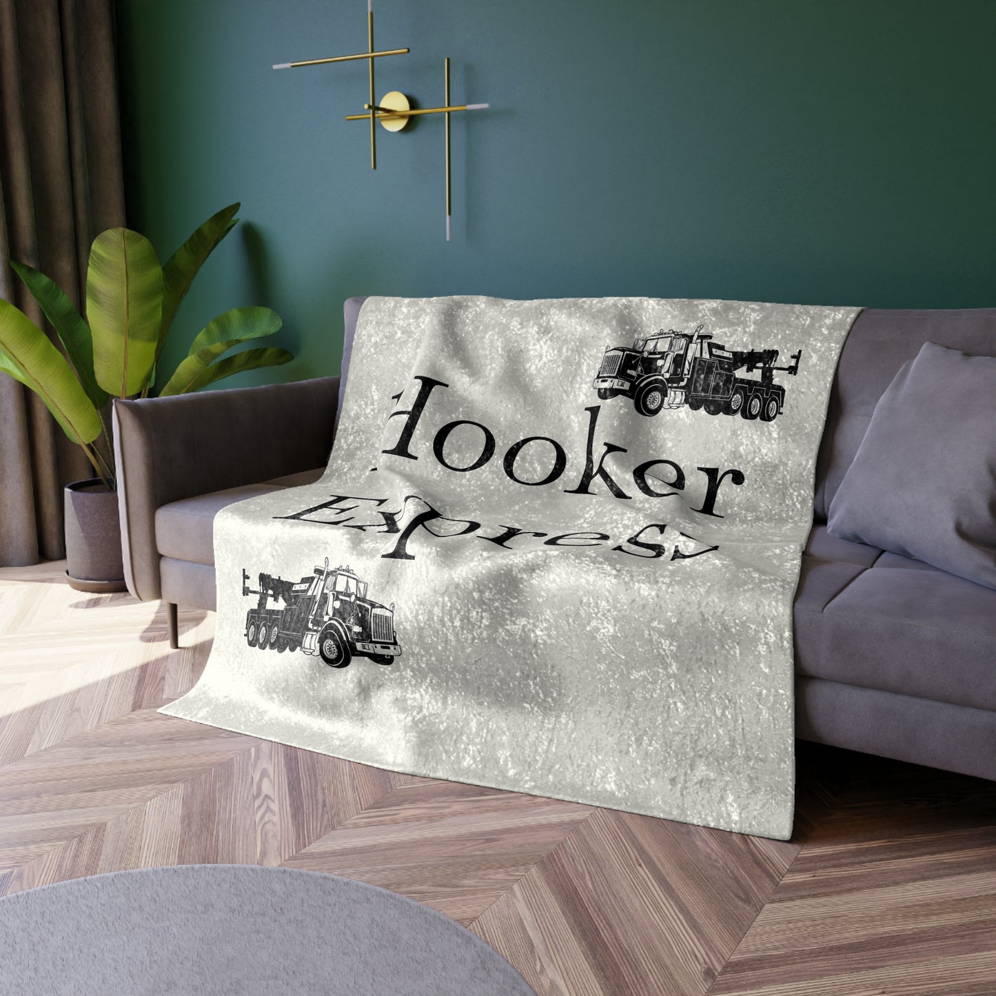 H**ker Express Heavy Tow Truck Crushed Velvet Blanket