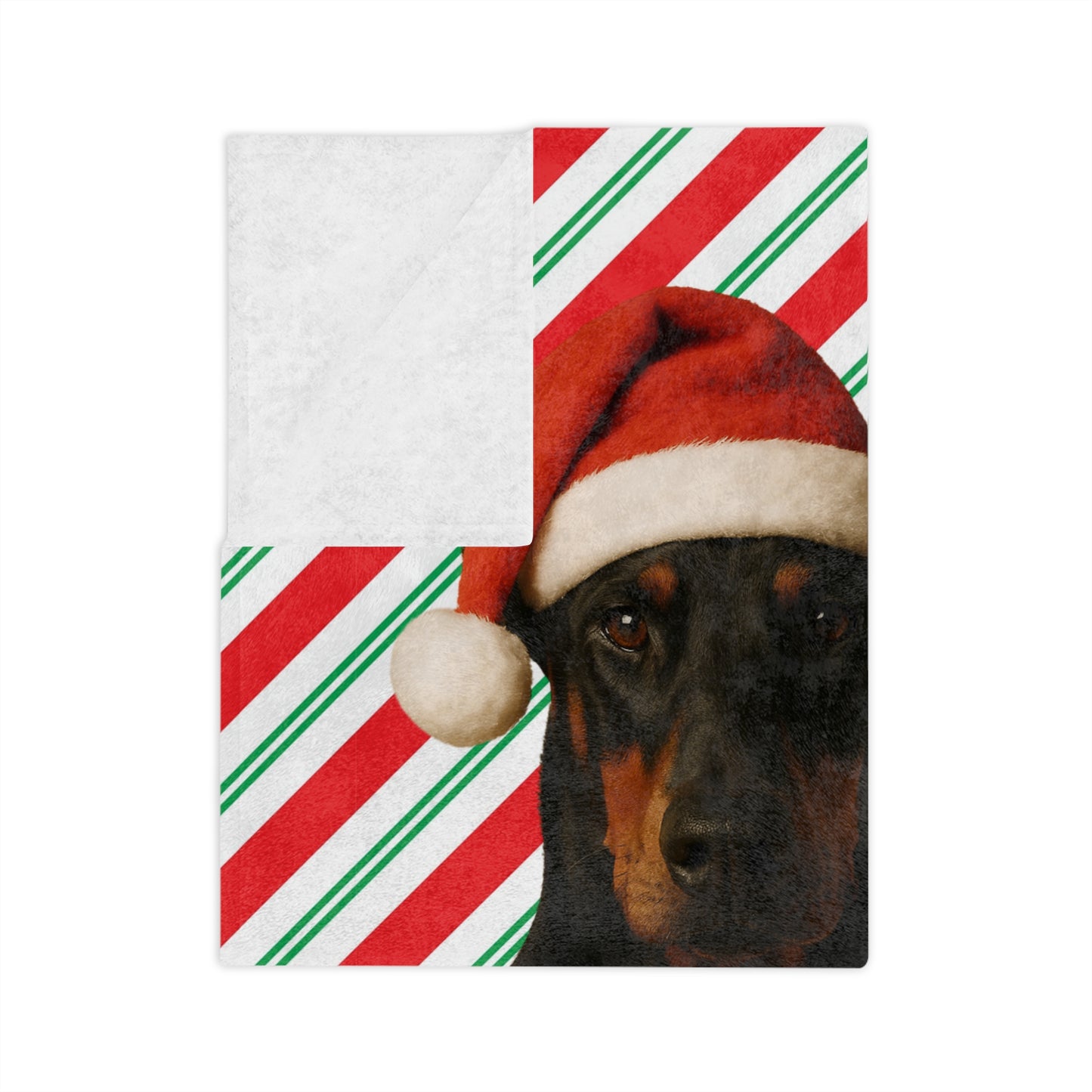 Santa Paws Doberman Velveteen Microfiber Blanket