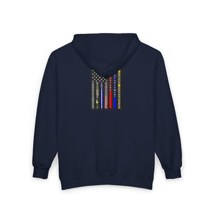 No One Fights Alone Unisex Full Zip Hoodie