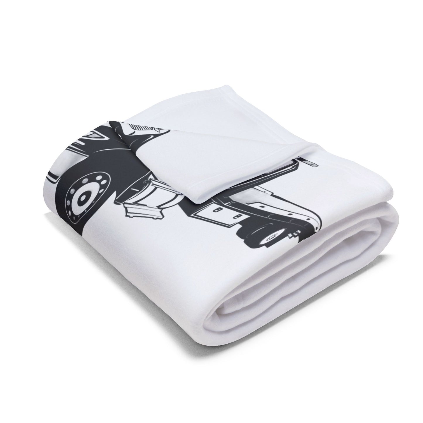 Pull Out Flatbed Tow Truck Arctic Fleece Blanket
