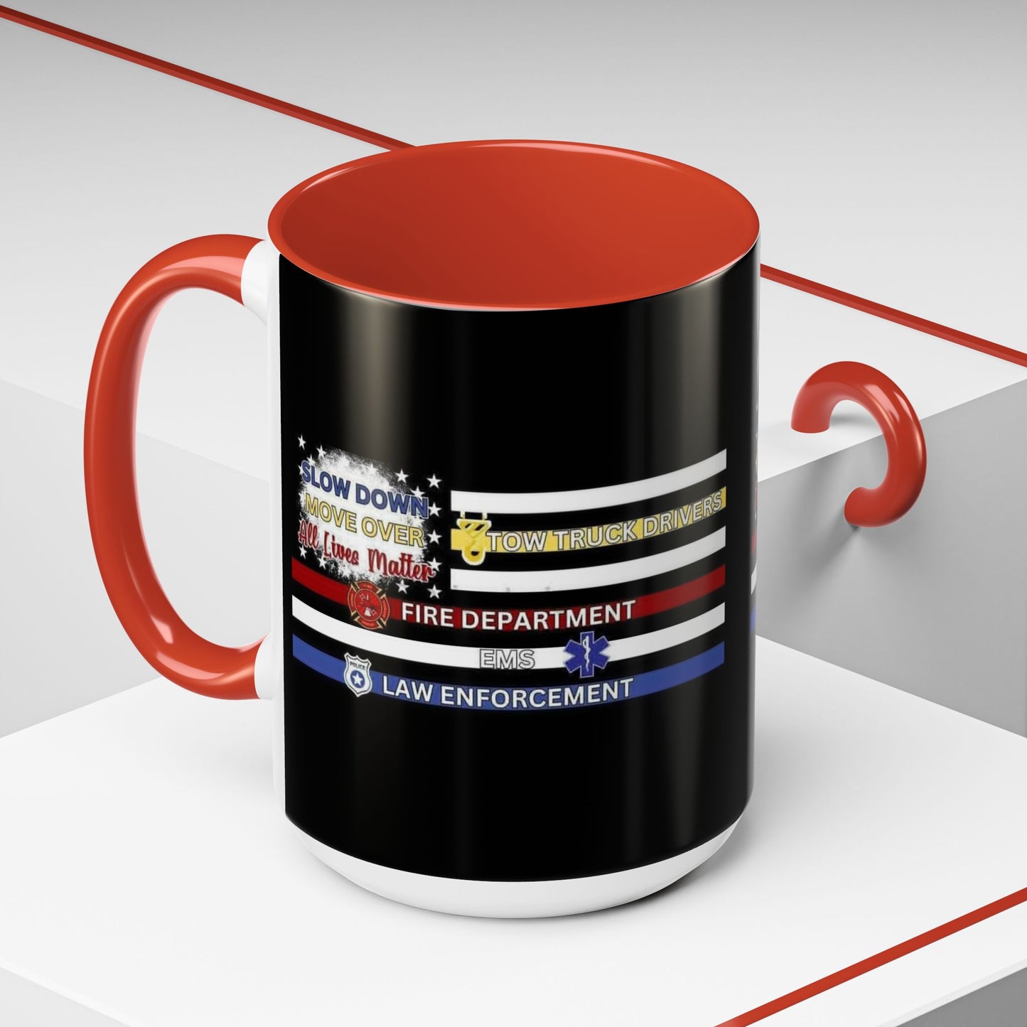 Slow Down Move Over Flag 2-Tone Coffee Mug