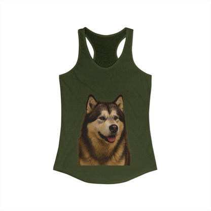 Malamute Head Women's Racerback Tank