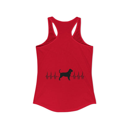 My Heart Beats For Bloodhounds Women's Racerback Tank