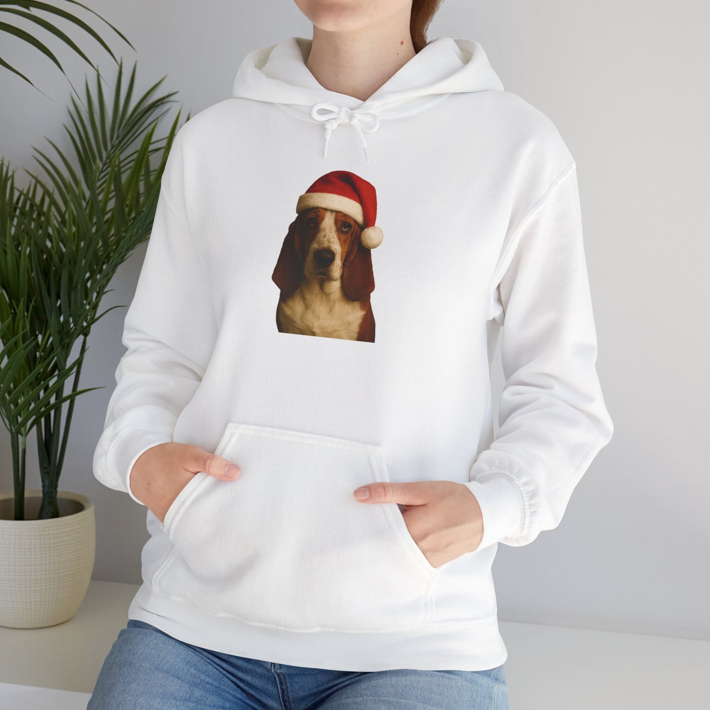 Santa Paws Basset Unisex Hoodie