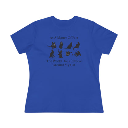 Matter Of Fact Cat Women's Short Sleeve Crewneck Tee