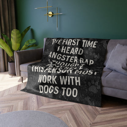 Gangster Rap Crushed Velvet Blanket