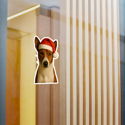 Santa Paws Basenji Vinyl Decal