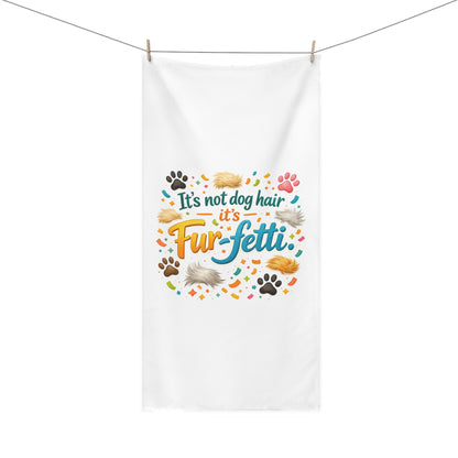 Fur-Fetti Dog Mink-Cotton  Beach Towel