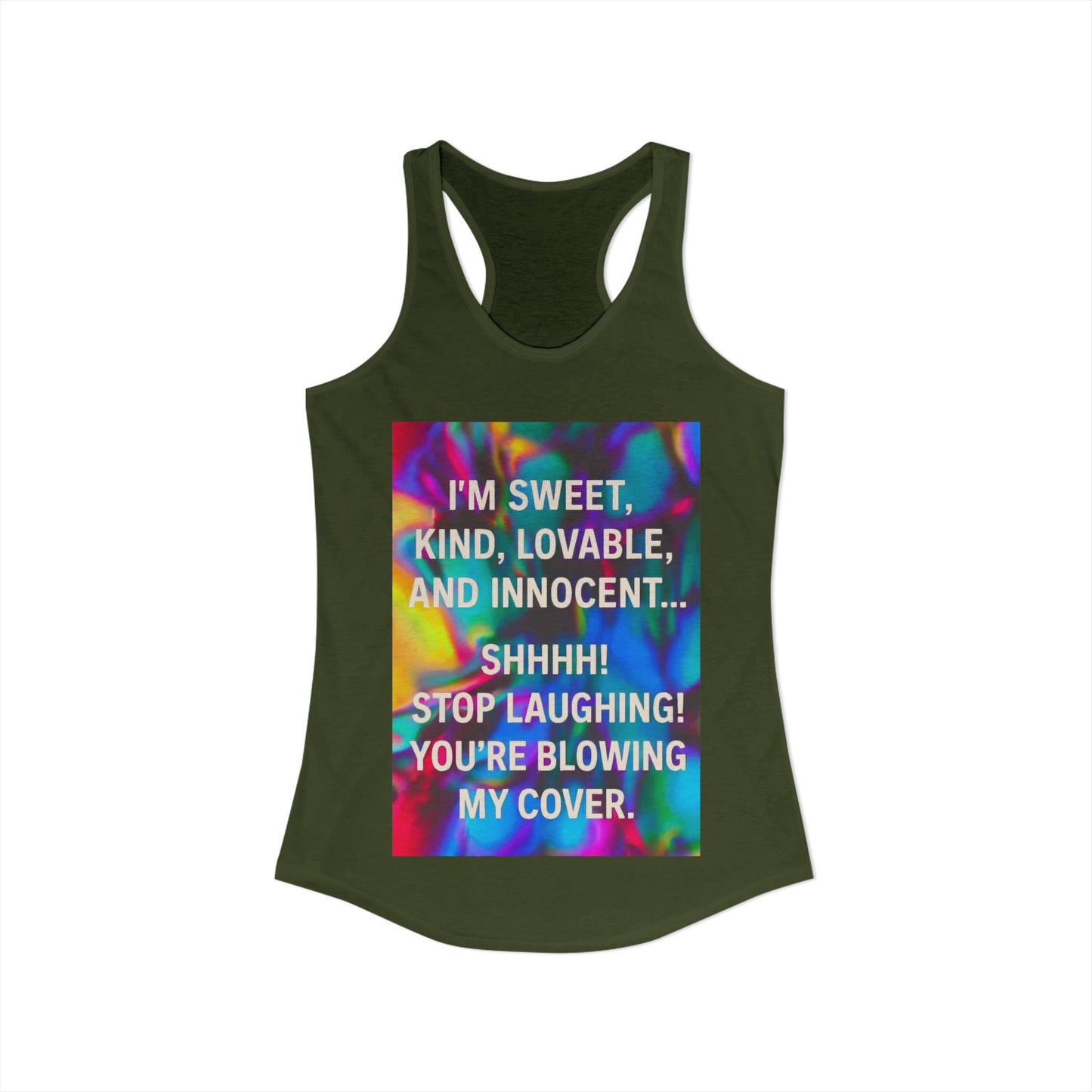 Blowing My Cover Women's Racerback Tank