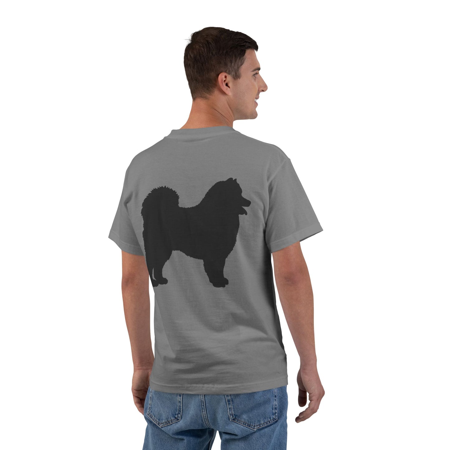 Samoyed Silhouette Men's Short-Sleeve Crewneck Tee