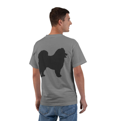 Samoyed Silhouette Men's Short-Sleeve Crewneck Tee