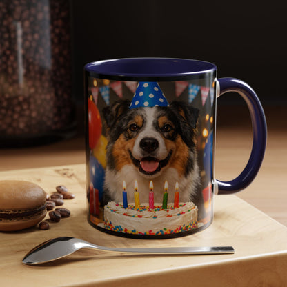 Birthday Buddy Aussie 2-Tone Coffee Mug