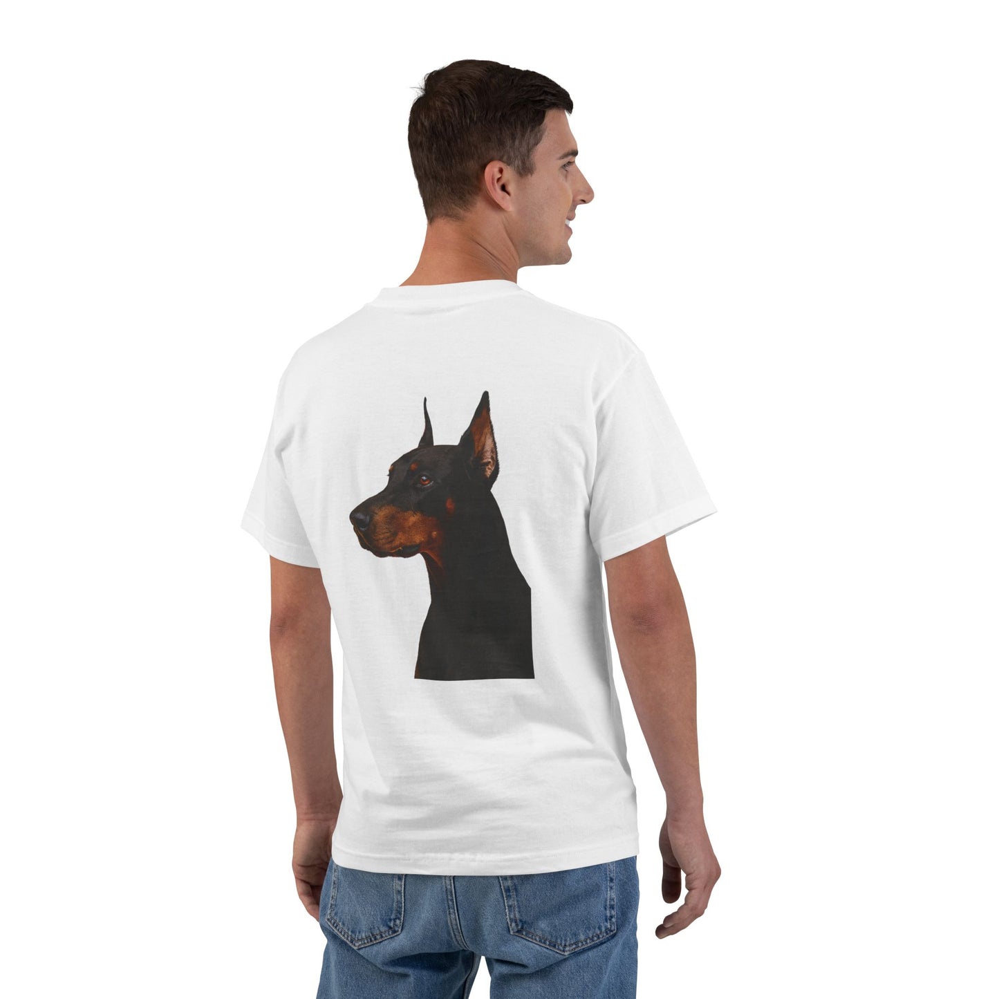 Doberman Head Men's Short-Sleeve Crewneck Tee