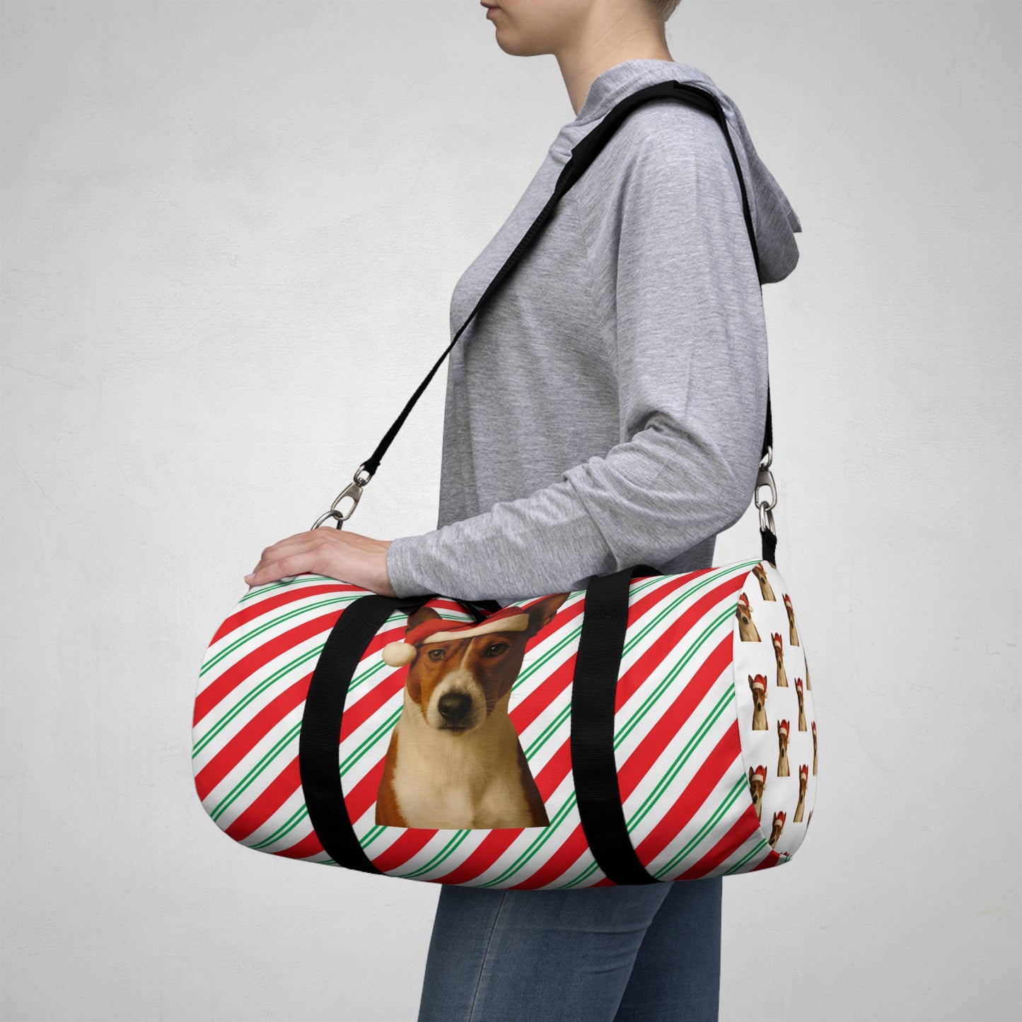 Santa Paws Basenji Duffel Bag