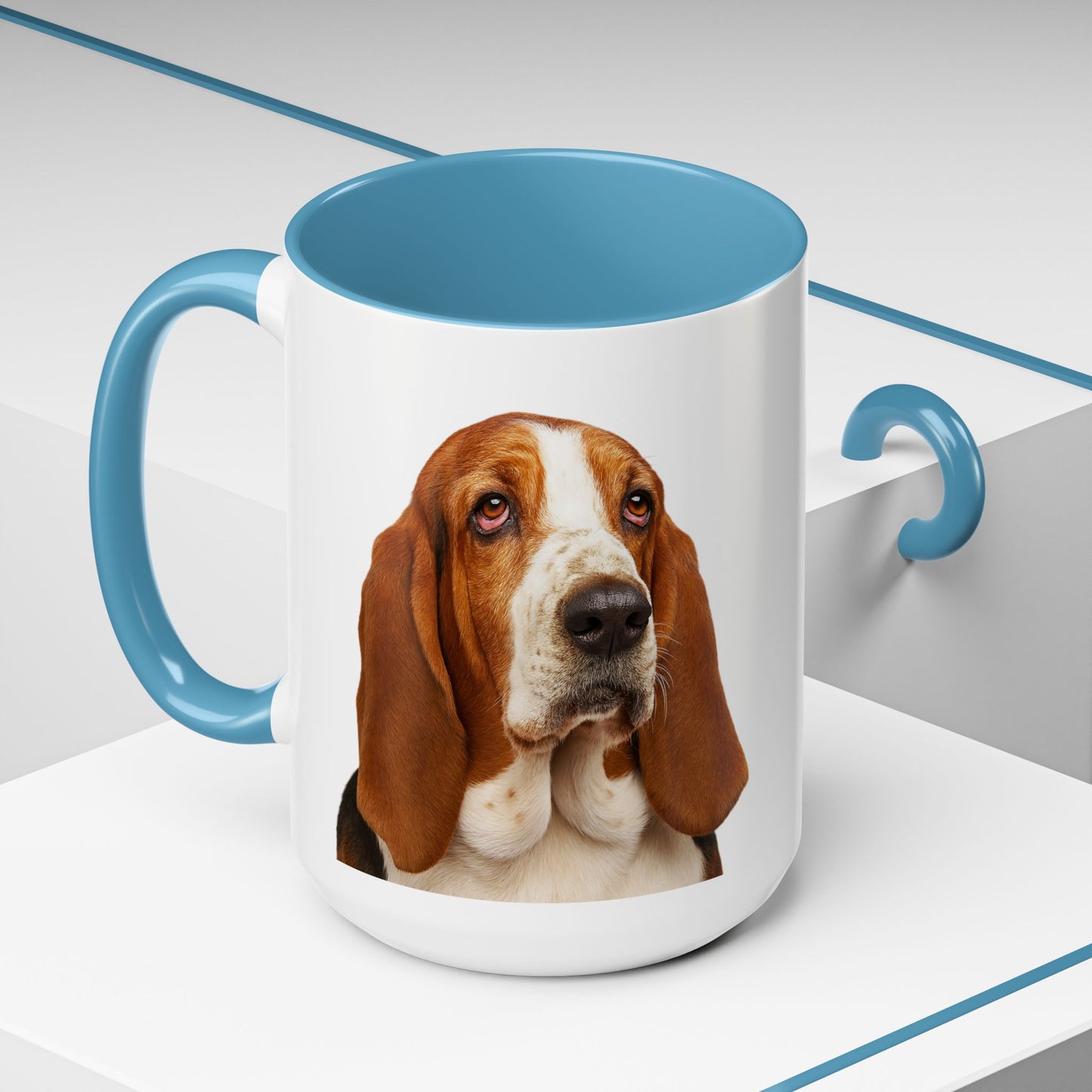Basset Head 2-Tone Coffee Mug