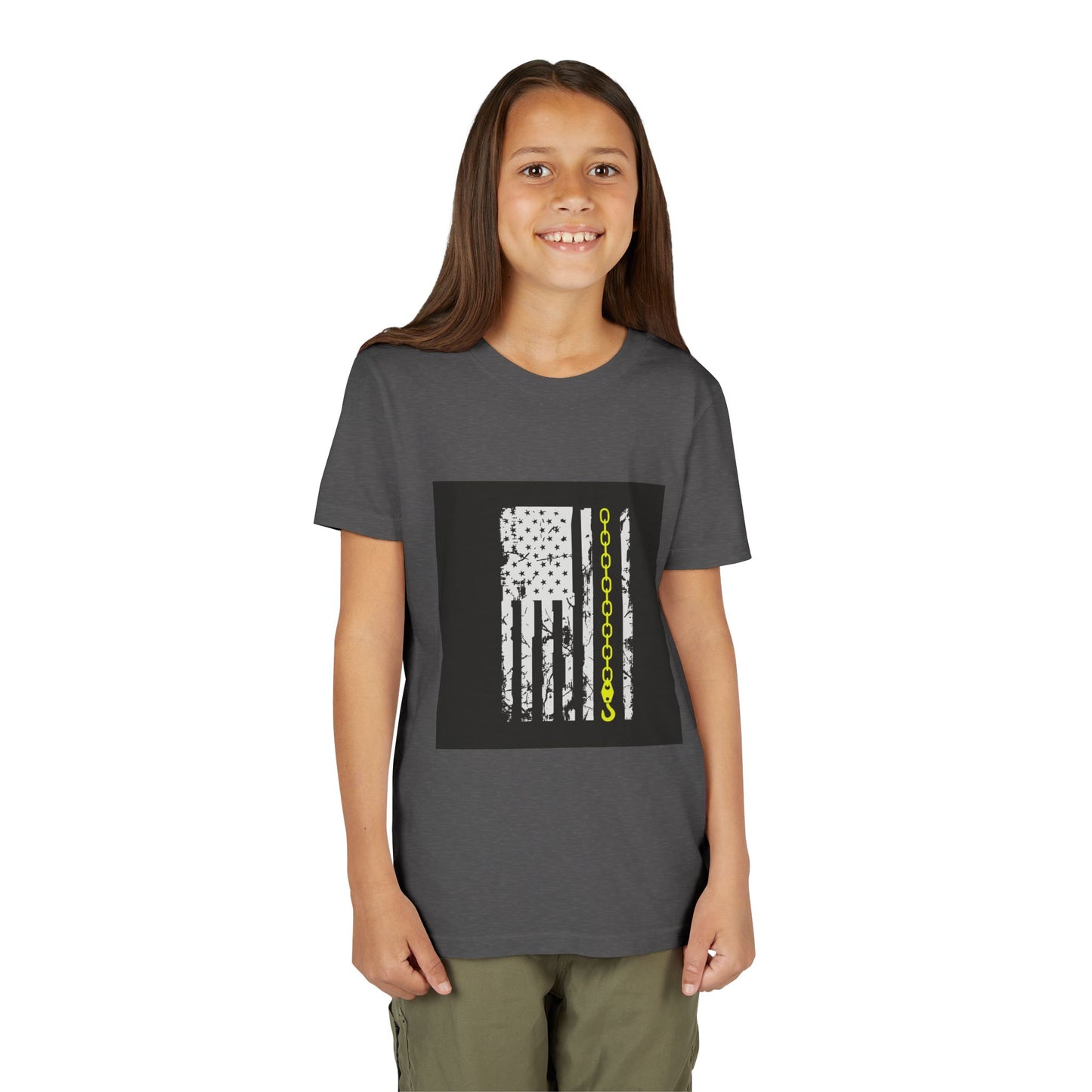 Thin Yellow Line Youth Unisex Short Sleeve Crewneck Tee