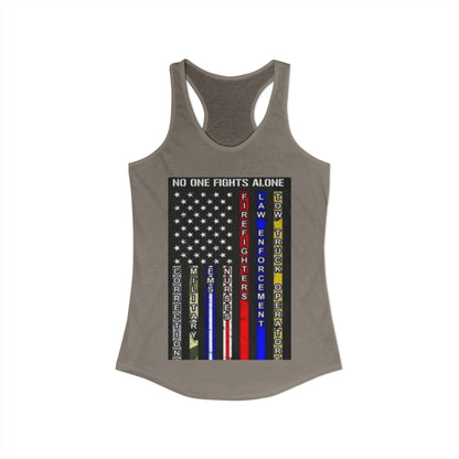 No One Fights Alone Women's Racerback Tank