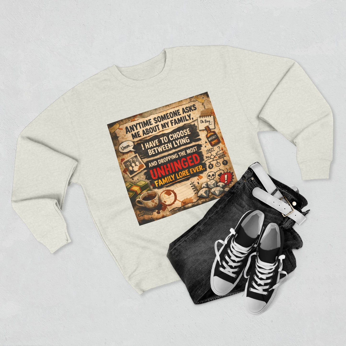 Unhinged Family Unisex Crewneck Sweatshirt