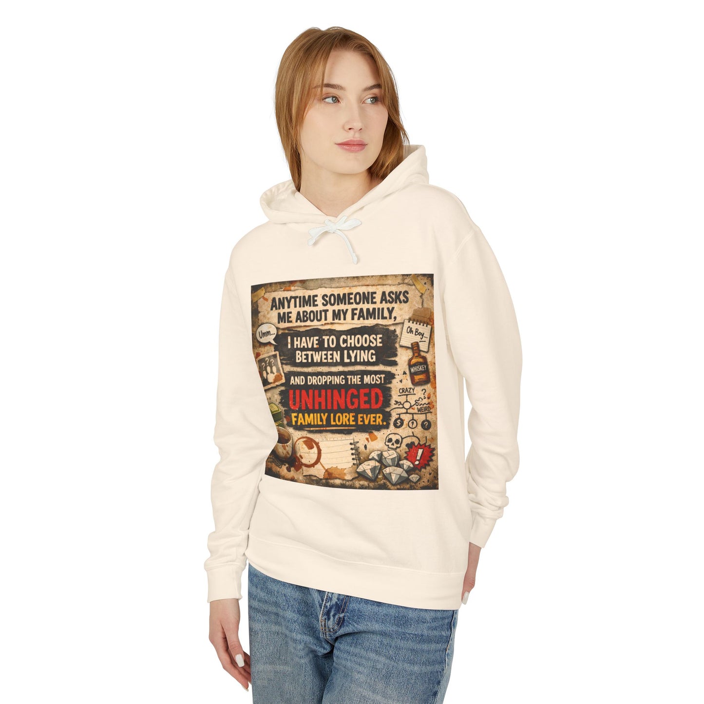 Unhinged Family Unisex Lightweight Hoodie
