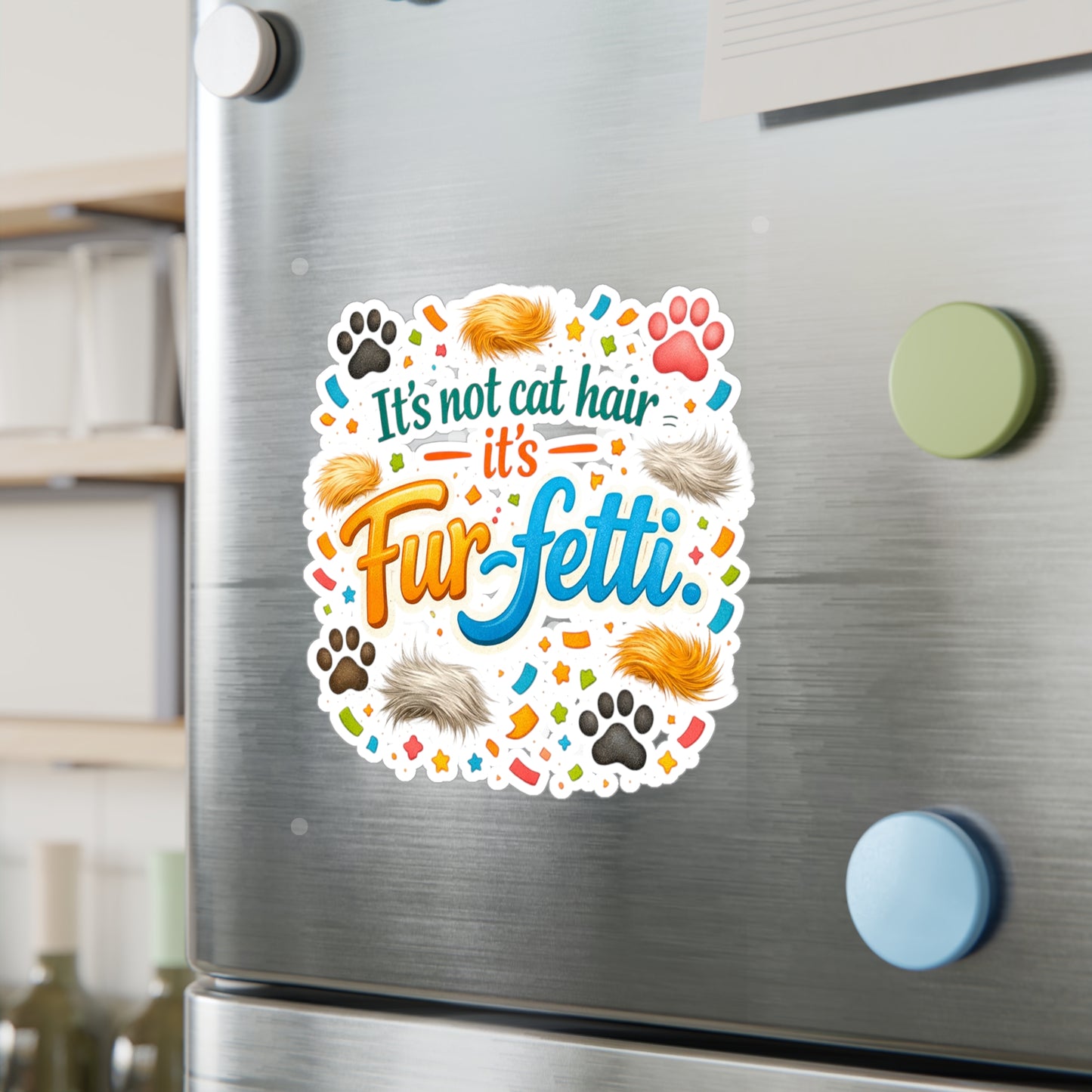 Fur-Fetti Cat Vinyl Decal