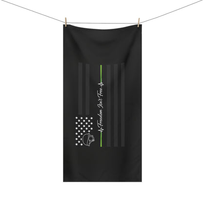 Thin Green Line Mink-Cotton  Beach Towel