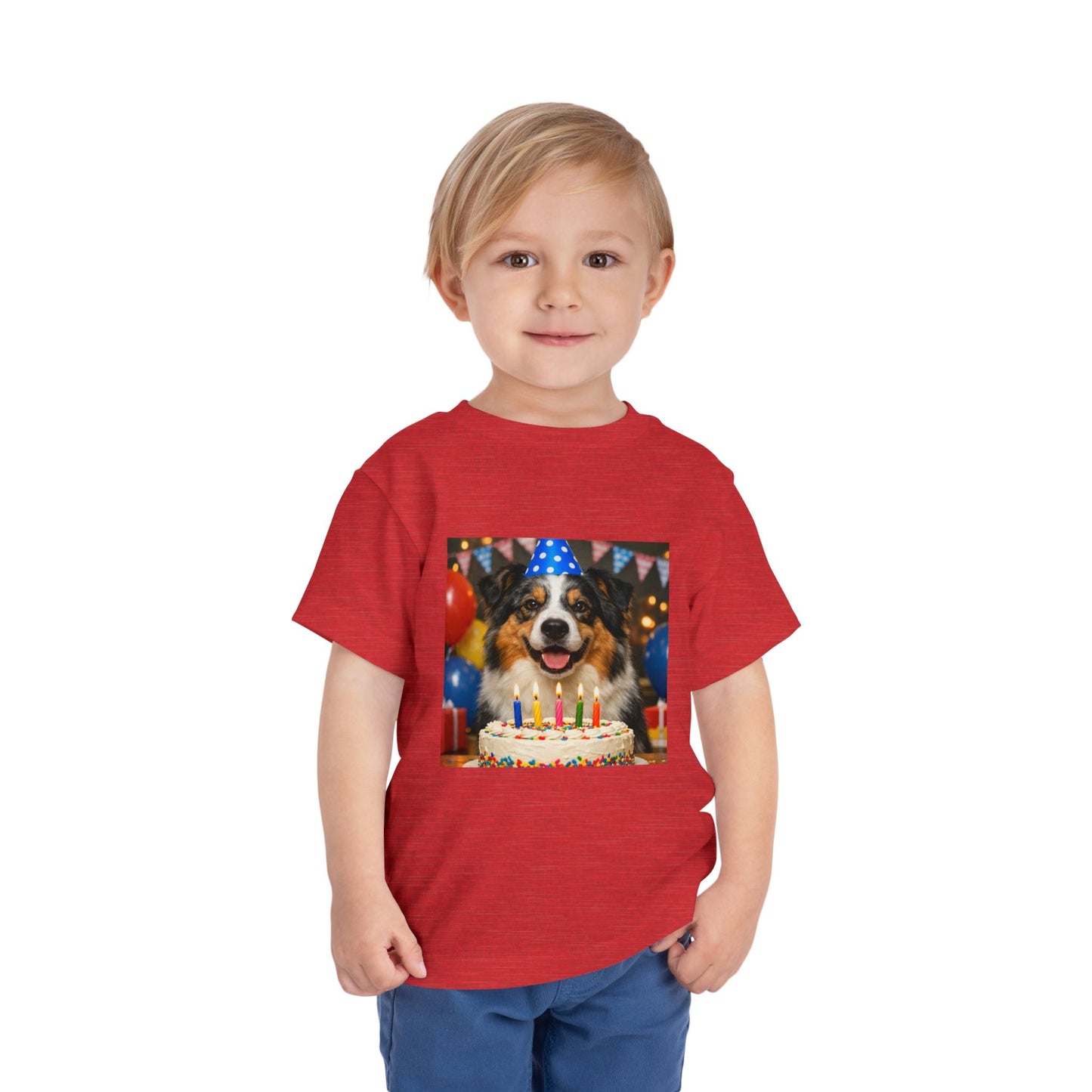 Birthday Buddy Aussie Toddler Unisex Short Sleeve Crewneck Tee