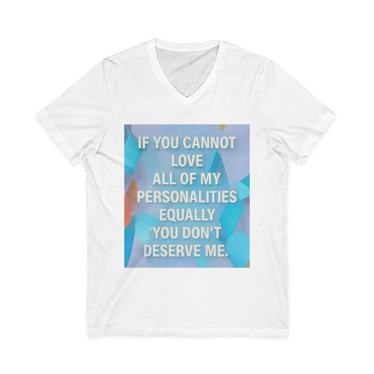 All Of My Personalities Unisex Short Sleeve V-Neck Tee