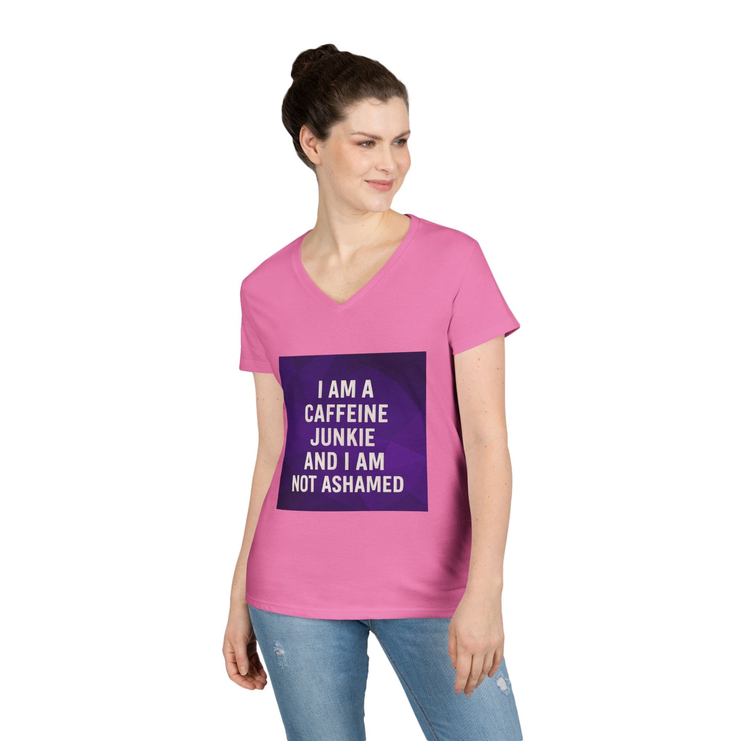 Caffeine Junkie Women's V-Neck T-Shirt