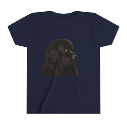 Newfie Head Youth Unisex Short Sleeve Crewneck Tee