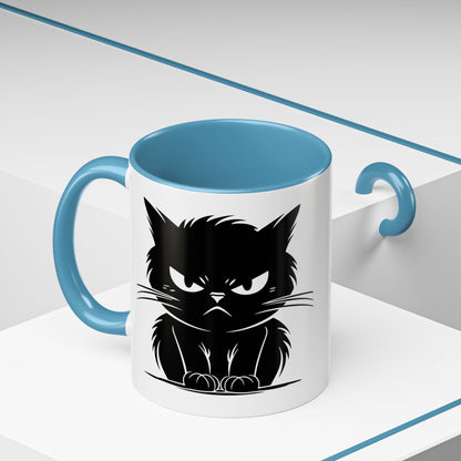 Angry Cat 2-Tone Coffee Mug