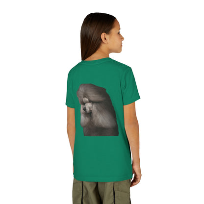 Poodle Head Youth Unisex Short Sleeve Crewneck Tee