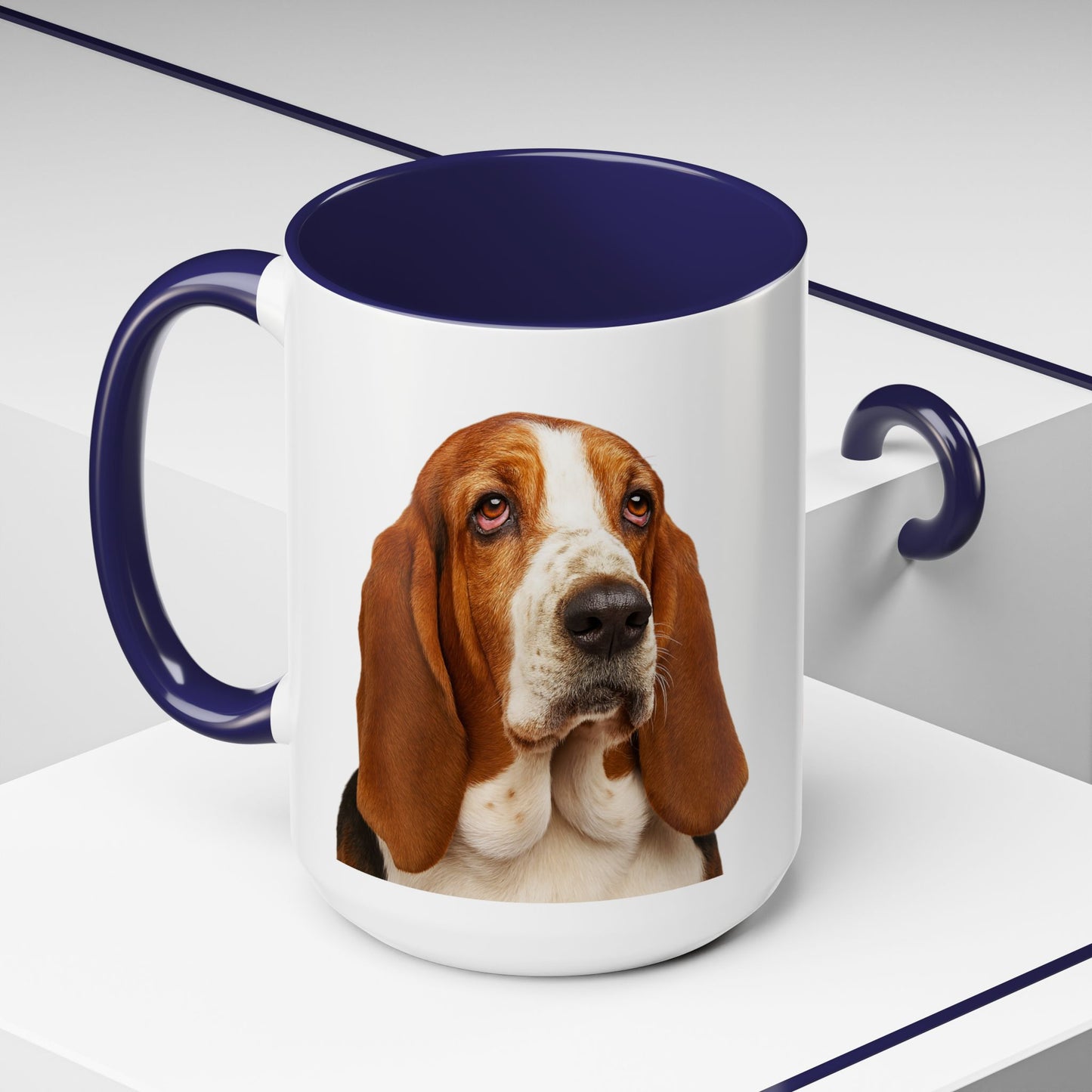 Basset Head 2-Tone Coffee Mug