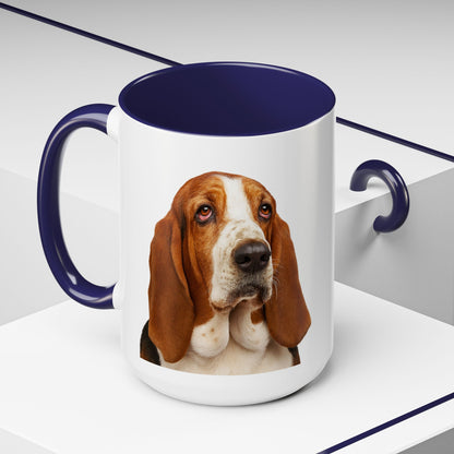 Basset Head 2-Tone Coffee Mug
