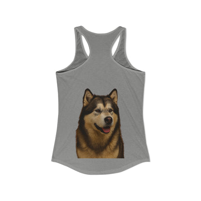 Malamute Head Women's Racerback Tank