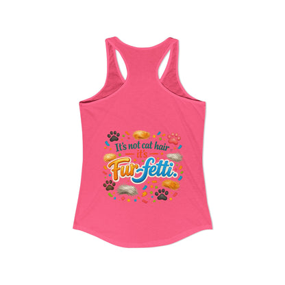 Fur-Fetti Cat Women's Racerback Tank