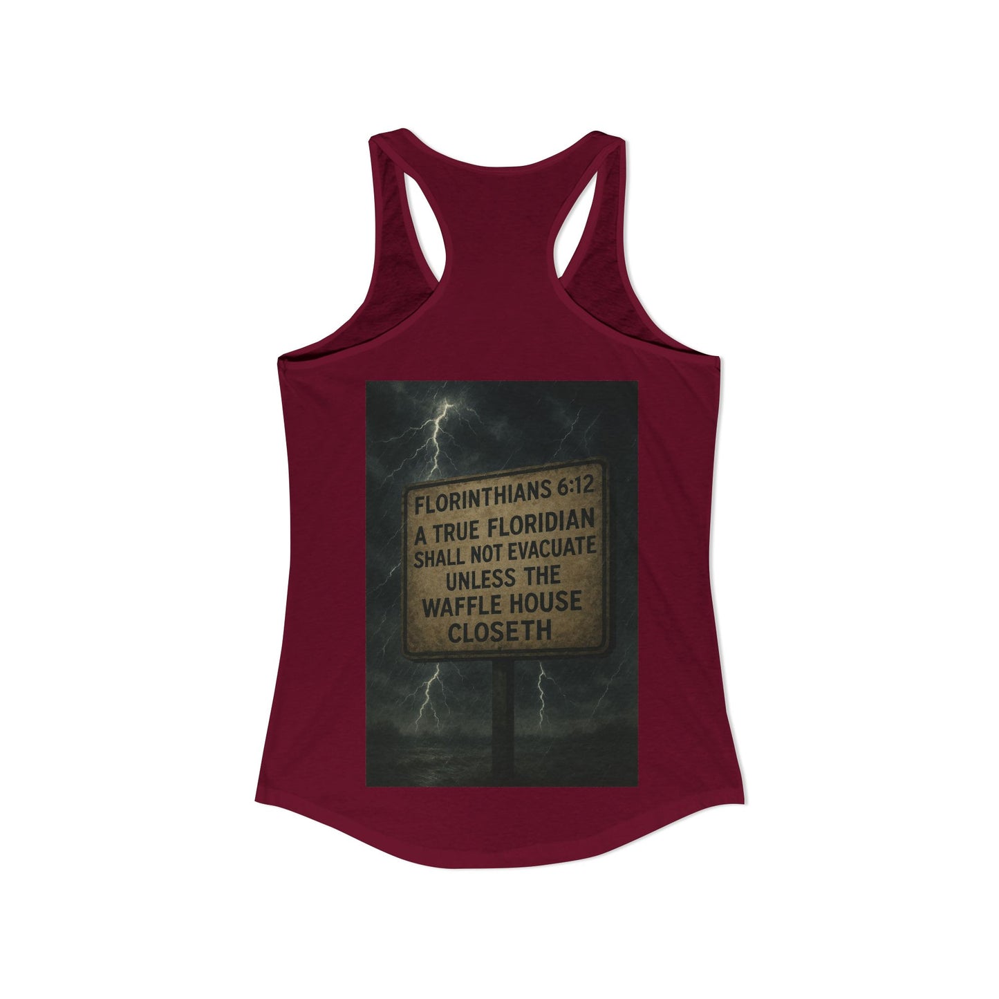 Florinthians 6:12 Women's Racerback Tank