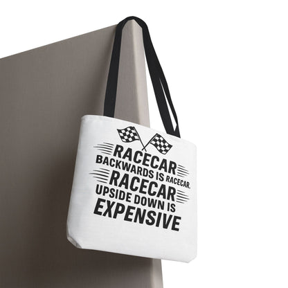 Racecar Backwards Tote Bag