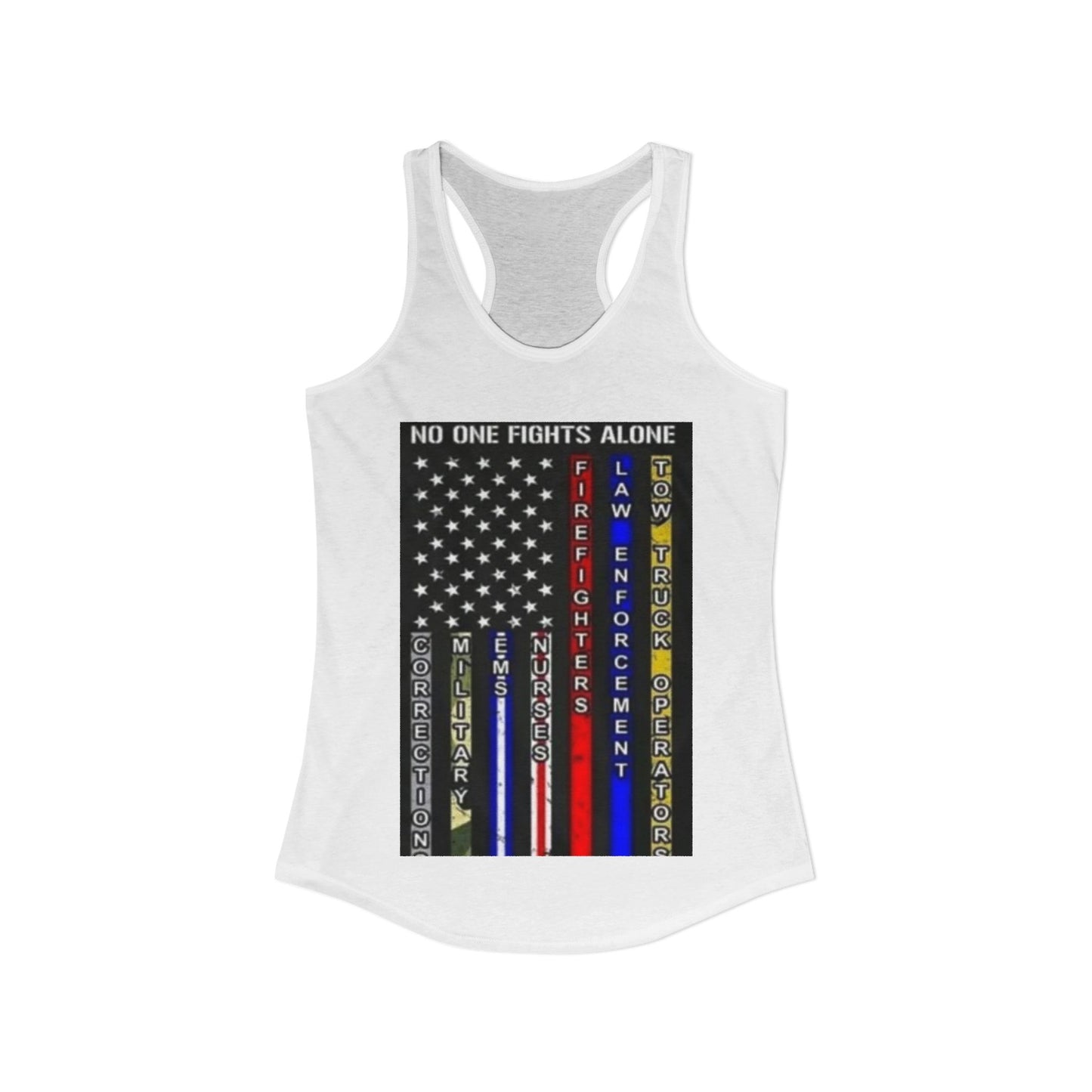 No One Fights Alone Women's Racerback Tank