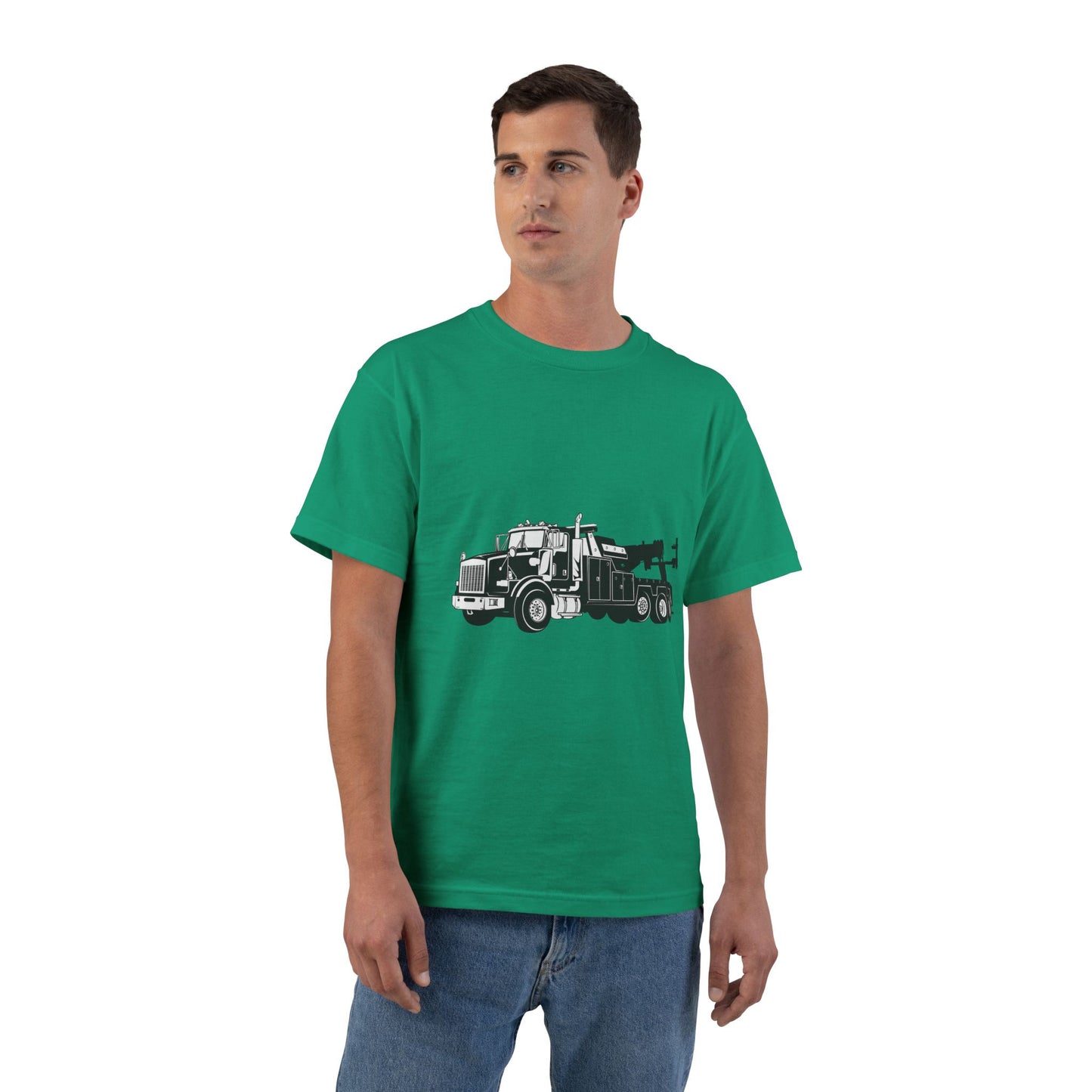 Heavy Tow Truck Men's Short-Sleeve Crewneck Tee