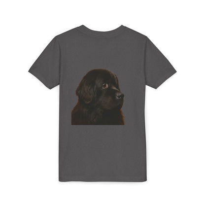 Newfie Head Youth Unisex Short Sleeve Crewneck Tee