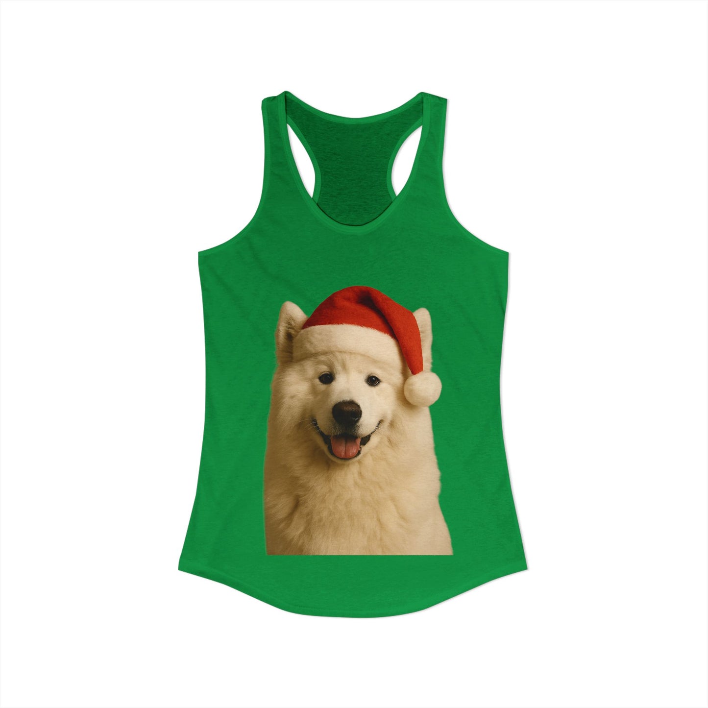 Santa Paws Samoyed Women's Racerback Tank