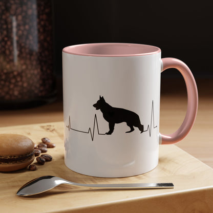 My Heart Beats For German Shepherds 2-Tone Coffee Mug