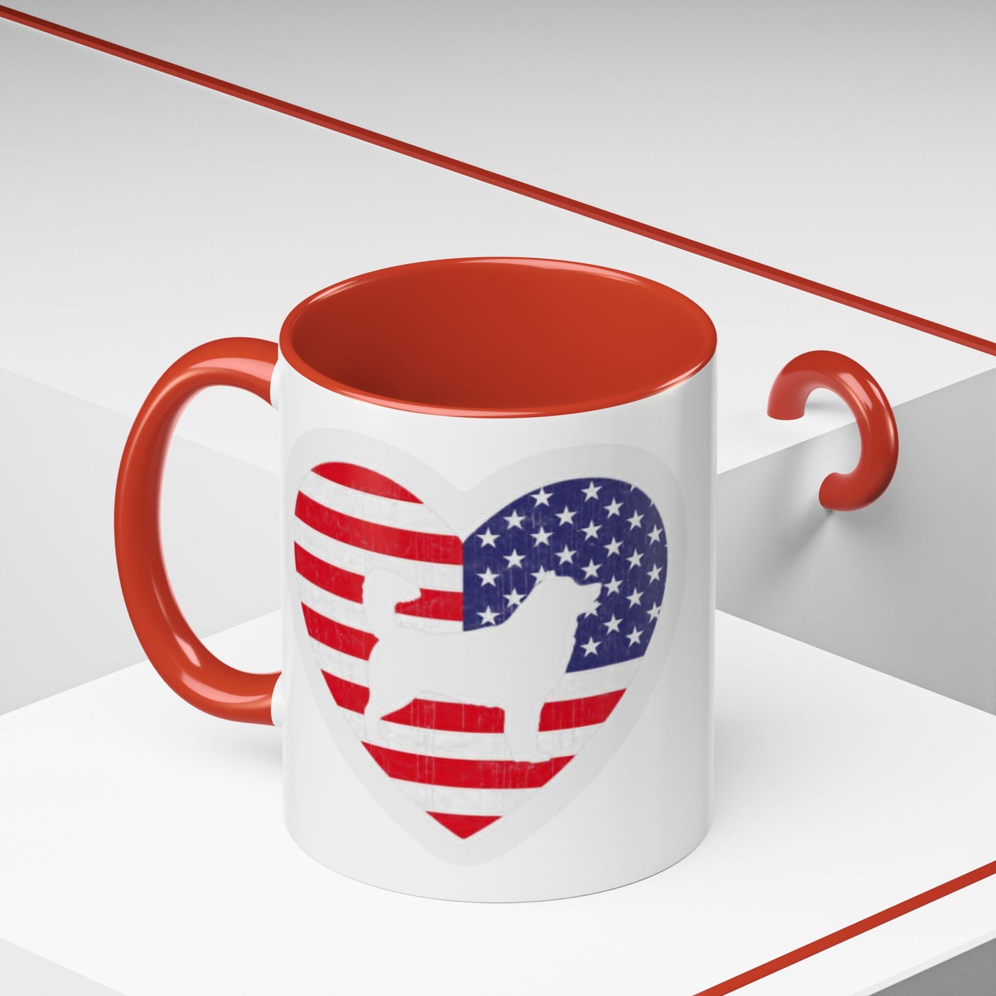 Malamute Flag 2-Tone Coffee Mug