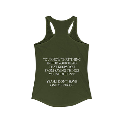 No Filter Women's Racerback Tank