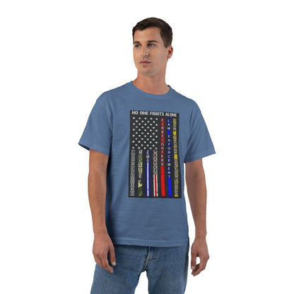 No One Fights Alone Men's Short-Sleeve Crewneck Tee