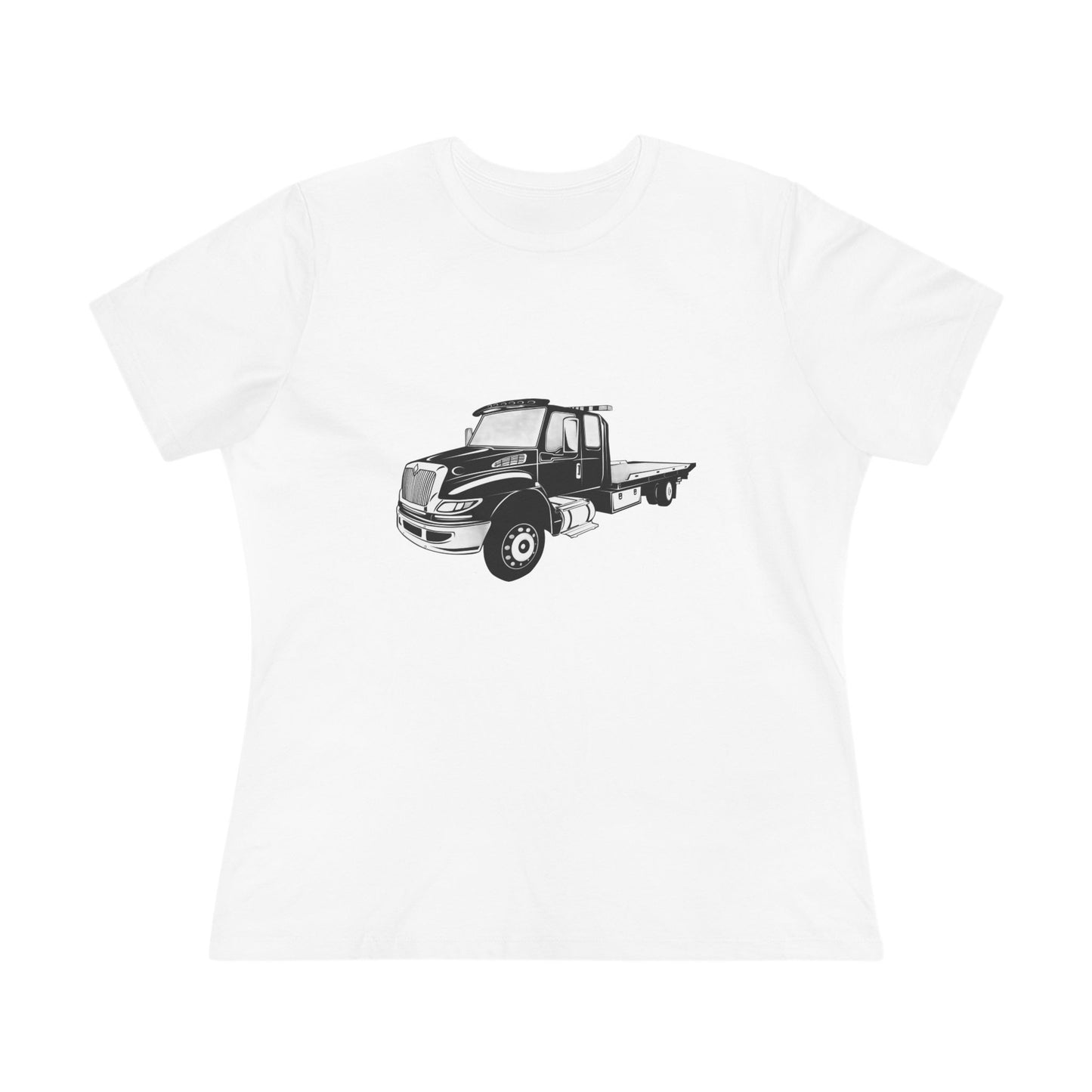 Flatbed Tow Truck Women's Short Sleeve Crewneck Tee